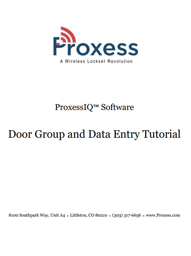 Door & User Schedules for ProxessIQ™